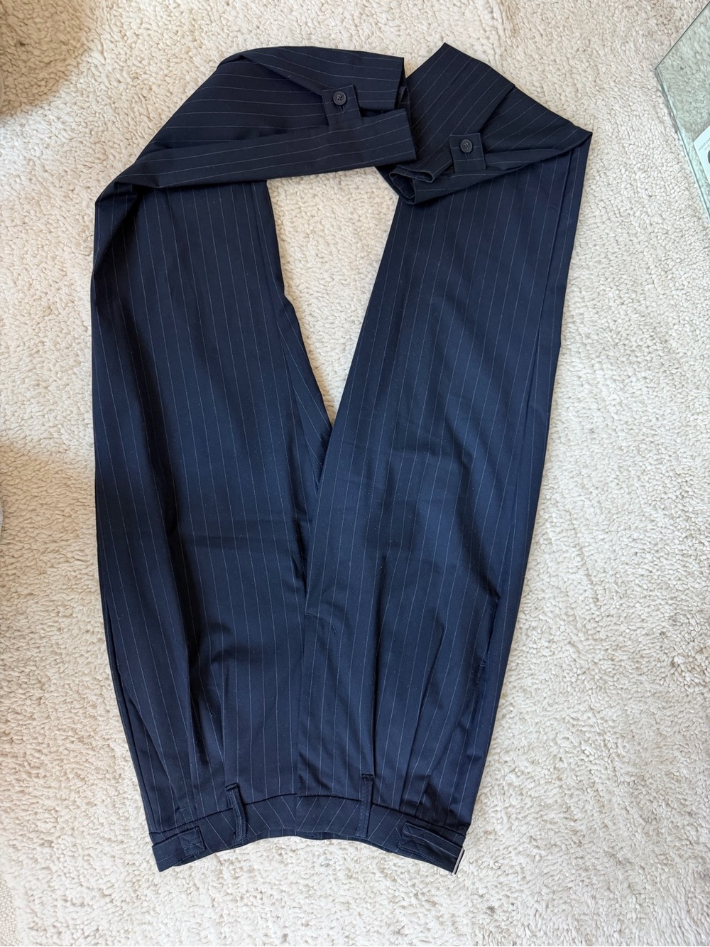 Kith Navy Pinstripe Trousers - Picture 4 of 7